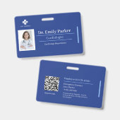 Modèle de badge d'identification médicale personna (Avant & arrière)
