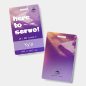 Modèle de badge d'identification personnalisé pour (Avant & arrière)