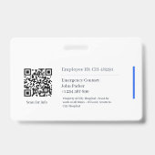 Modèle de badge d'identification personnalisé pour (Arrière)