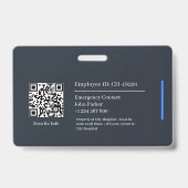 Modèle de badge d'identification personnalisé pour (Arrière)