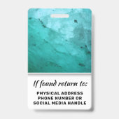 Modèle de badge d'identification pour enseignants (Arrière)