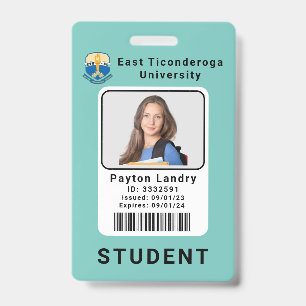 Modèle de badge d'identité d'étudiant de l'Univers