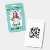 Modèle de badge d'identité étudiant de l'universit (Avant & arrière)