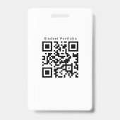 Modèle de badge d'identité étudiant de l'universit (Arrière)