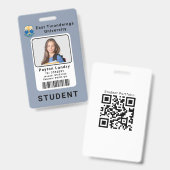 Modèle de badge d'identité étudiant de l'universit (Avant & arrière)