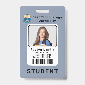 Modèle de badge d'identité étudiant de l'universit