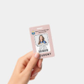 Modèle de badge d'identité étudiant de l'universit (Manuel / portable)