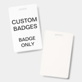 Modèle de BADGE personnalisé vierge (Avant & arrière)