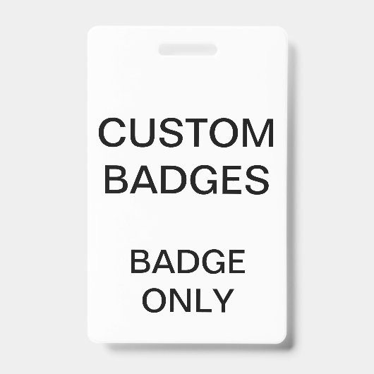 Modèle de BADGE personnalisé vierge (Avant)