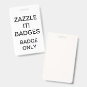 Modèle de BADGE personnalisé vierge (Avant & arrière)