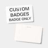 Modèle de BADGE personnalisé vierge (Avant & arrière)