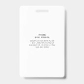 Modèle de badge photo modifiable avec dégradé bleu (Arrière)