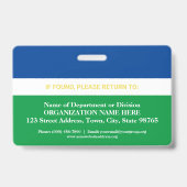 Modèle de badge photo pour organisation à but non  (Arrière)