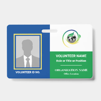 Modèle de badge photo pour organisation à but non