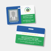 Modèle de badge photo pour organisation à but non  (Avant & arrière)