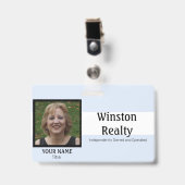 Modèle de badge professionnel avec carte d'identit (Avant avec clip)