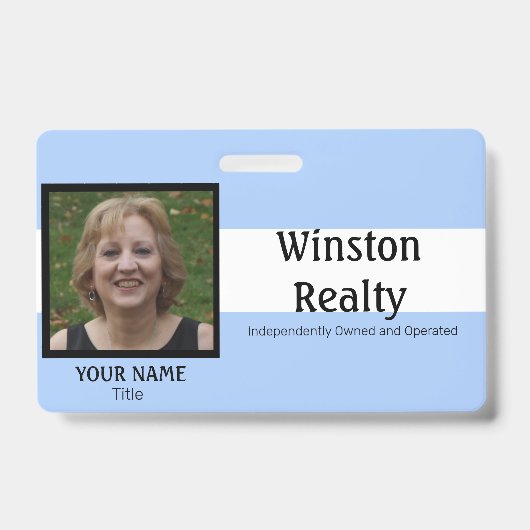Modèle de badge professionnel avec carte d'identit (Avant)