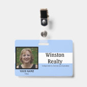 Modèle de badge professionnel avec carte d'identit (Avant avec clip)