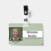 Modèle de badge professionnel avec carte d'identit (Avant avec clip)