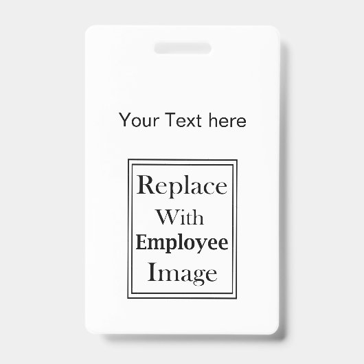 Modèle de badges de nom d'employé de budget (Avant)