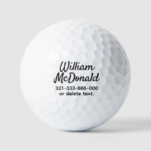 Modèle de balles de golf personnalisées au nom SCR