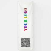 Modèle de bannière commerciale avec code QR person (Vertical)