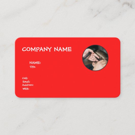 MODÈLE DE BASE CARTE DE VISITE HAIR SALON (Devant)