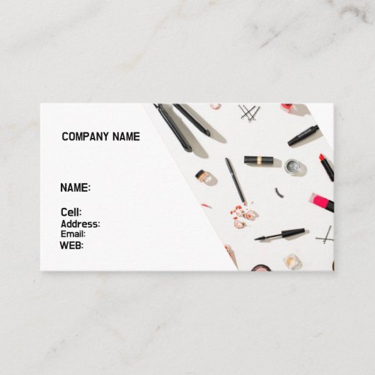 MODÈLE DE BASE CARTE DE VISITE MAKEUP ARTIST (Devant)