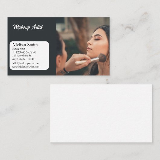 MODÈLE DE BASE CARTE DE VISITE MAKEUP ARTIST (Devant / Derrière)