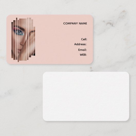 MODÈLE DE BASE CARTE DE VISITE MAKEUP ARTIST (Devant / Derrière)