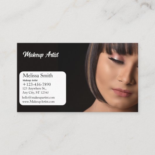 MODÈLE DE BASE CARTE DE VISITE MAKEUP ARTIST (Devant)