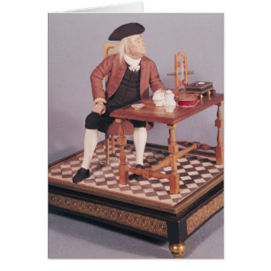 Modèle de Benjamin Franklin à sa table