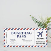 Modèle de billet cadeau de l'avion de carte d'emba (Debout devant)