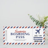 Modèle de billet cadeau de l'avion de carte d'emba (Debout devant)