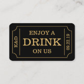 Modèle de billet gras "Profitez d'une boisson offe (Dos)