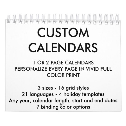 Modèle de blanc de calendrier personnalisé par (Protection)