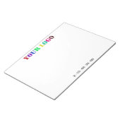 Modèle de bloc-notes d'entreprise avec logo d'entr (Incliné)