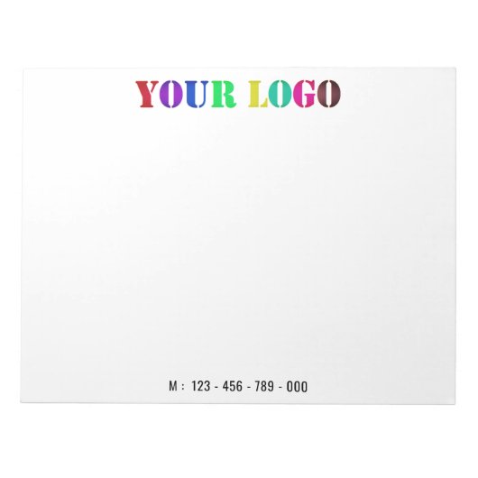 Modèle de bloc-notes d'entreprise avec logo d'entr (Devant)