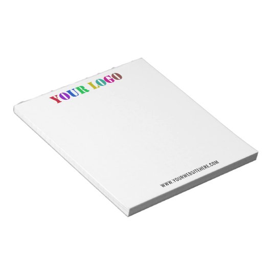 Modèle de bloc-notes d'entreprise avec texte de lo (Incliné)