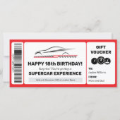 Modèle de bon cadeau pour expérience supercar modi (Devant)