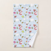 Modèle de bonhomme de neige aux éléments de Noël (Serviette à main)