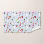 Modèle de bonhomme de neige aux éléments de Noël (Serviette à main)