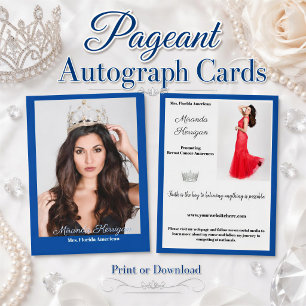 Modèle de bordure de carte d'autographe de photo d