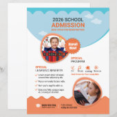 Modèle de brochure d'admission scolaire (Devant / Derrière)
