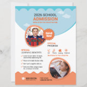 Modèle de brochure d'admission scolaire (Devant)