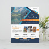 Modèle de brochure d'agence de voyages (Debout devant)