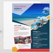 Modèle de brochure d'agence de voyages | Vacances (Devant / Derrière)