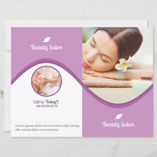 Modèle de brochure de salon de beauté et de spa (Devant)