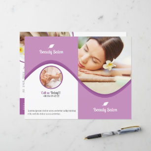 Modèle de brochure de salon de beauté et de spa