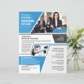 Modèle de brochure de service de déclaration de re (Debout devant)